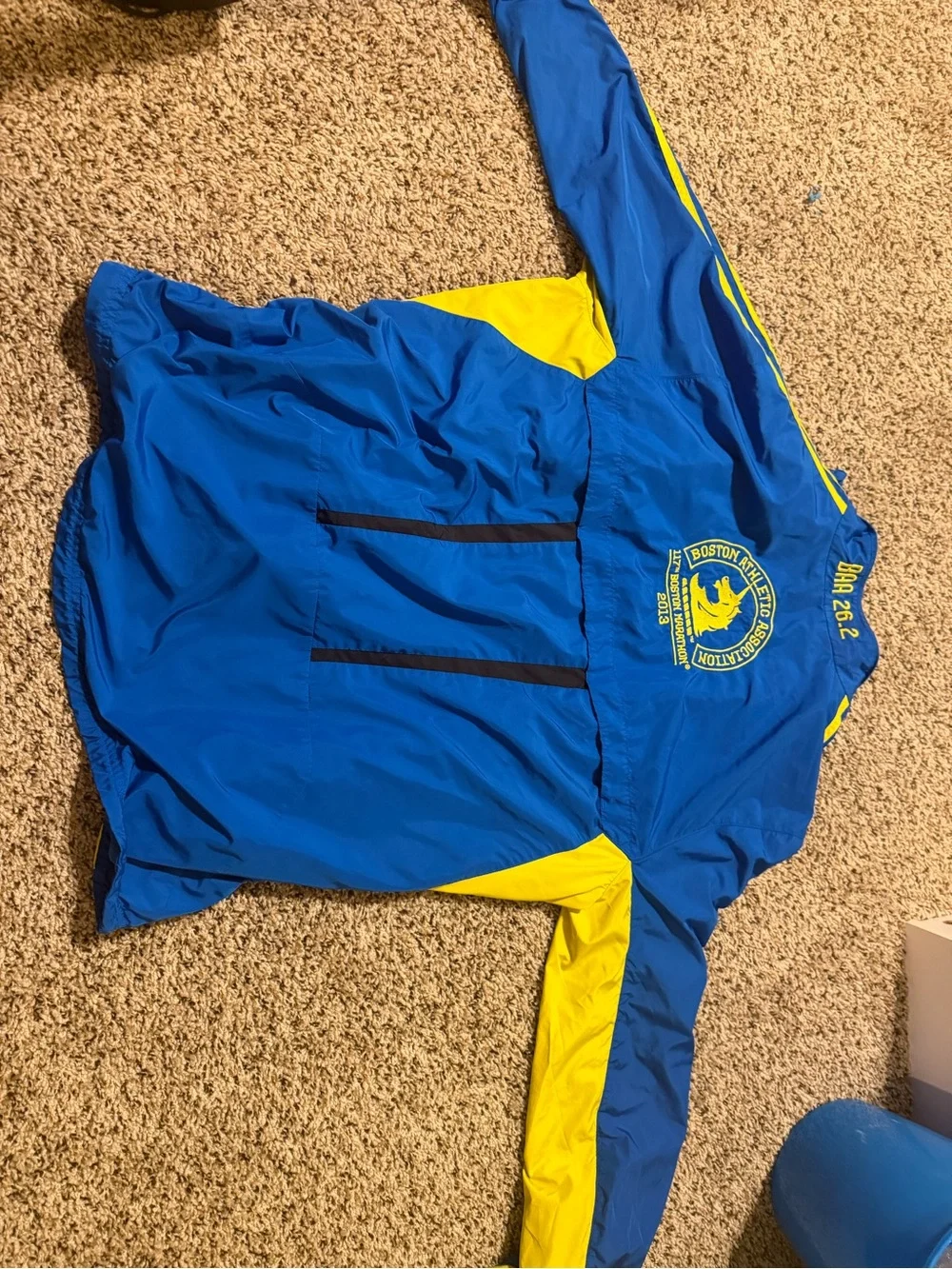 adidas Kids Blue & Yellow Athletic Track Jacket